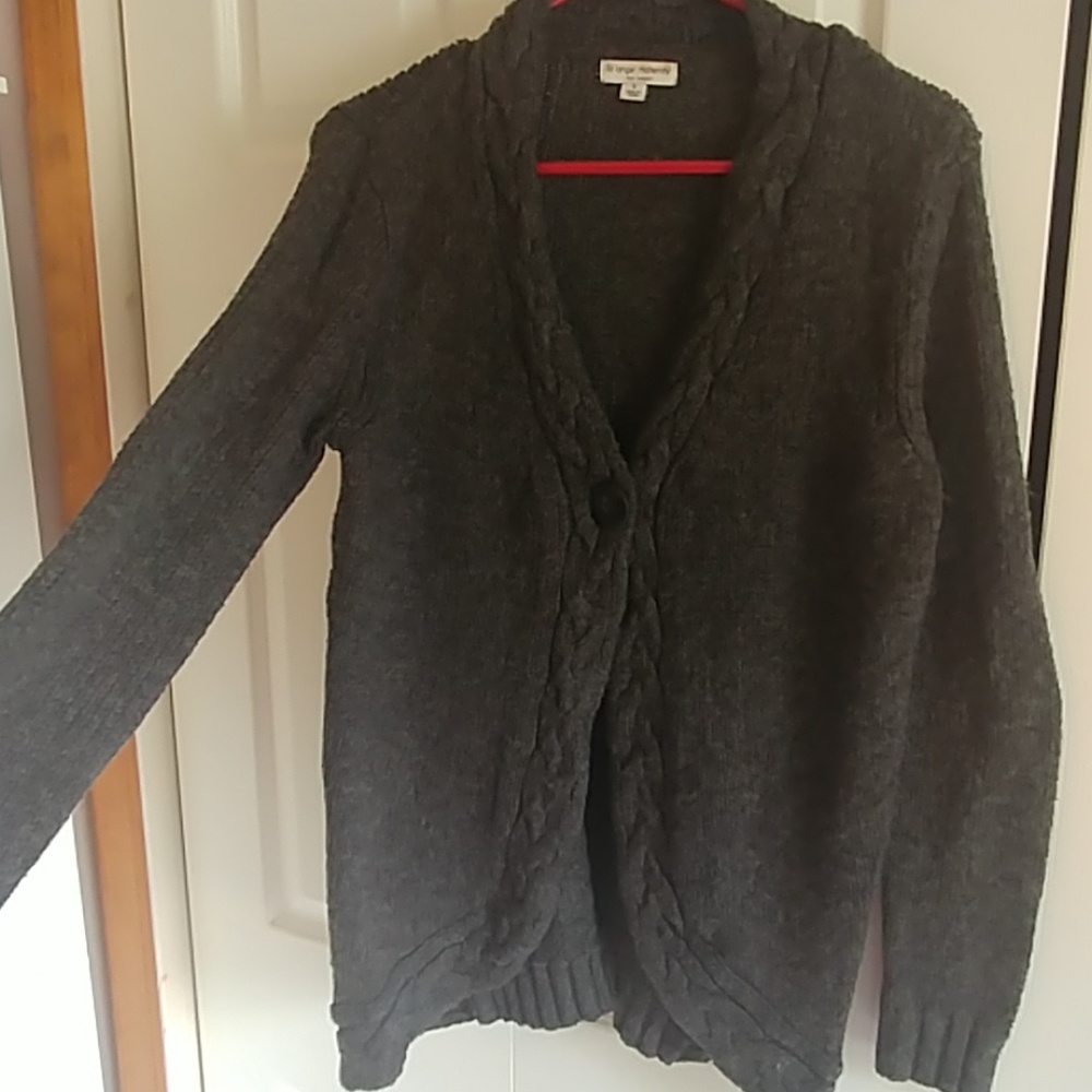 Liz Lange gray maternity cardigan, size S